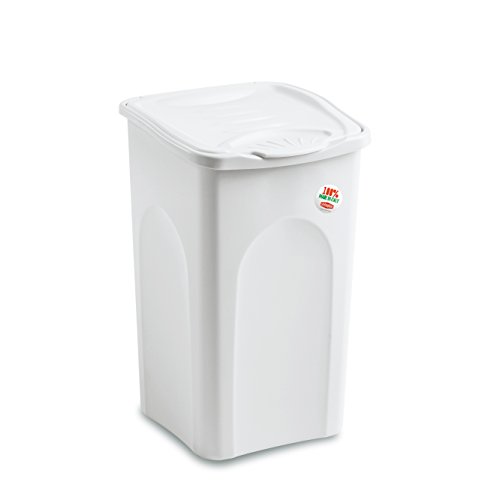 Stefanplast Wäschebehälter aus der Reihe „Primavera“, intensives Türkis, 25 Liter, Plastik, weiß, 50 l von Stefanplast