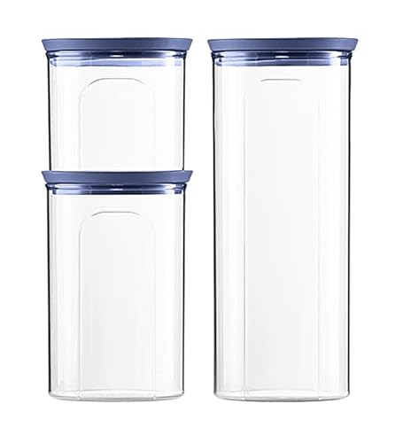 Stefanplast Set mit 3 runden Gläsern Tosca weiß/palastblau (lt 0,7+1,2+2,2) von Stefanplast