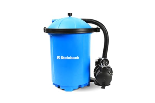 Steinbach Filteranlage Active Balls 75 – 040120 – Selbstsaugende Pumpe für Pools mit bis zu 26.000 l – Mit Vorfilter, Manometer und integriertem Timer – Inkl. 1150 g Filter Balls von STEINBACH