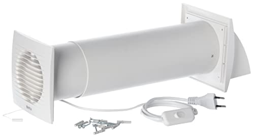 Ø 125mm Weiß Dezentrale Wohnraumlüftung mit Wärmerückgewinnung mit Kabel und Zugschnur - Einbautiefe 300-555 mm - Modern von Steinberg14