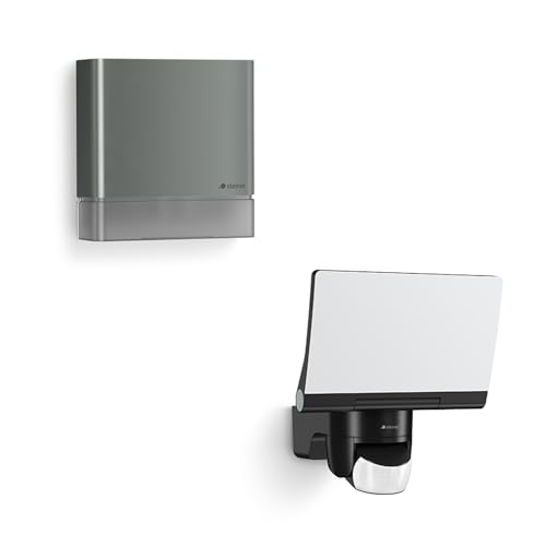 Steinel Bundle Bewegungsmelder is 180 Digi Anthrazit + LED-Strahler XLED Home 2 SC Schwarz, smarte Bluetooth Vernetzung und Steuerung per App von Steinel