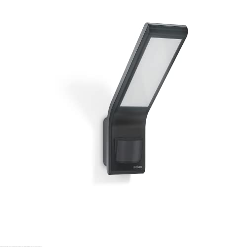 Steinel LED-Strahler XLED slim S anthrazit, 7,2 W, 648 lm, LED Wandleuchte, 160° Bewegungsmelder, 8 m Reichweite, 24,1 x 6,6 x 21 cm von Steinel