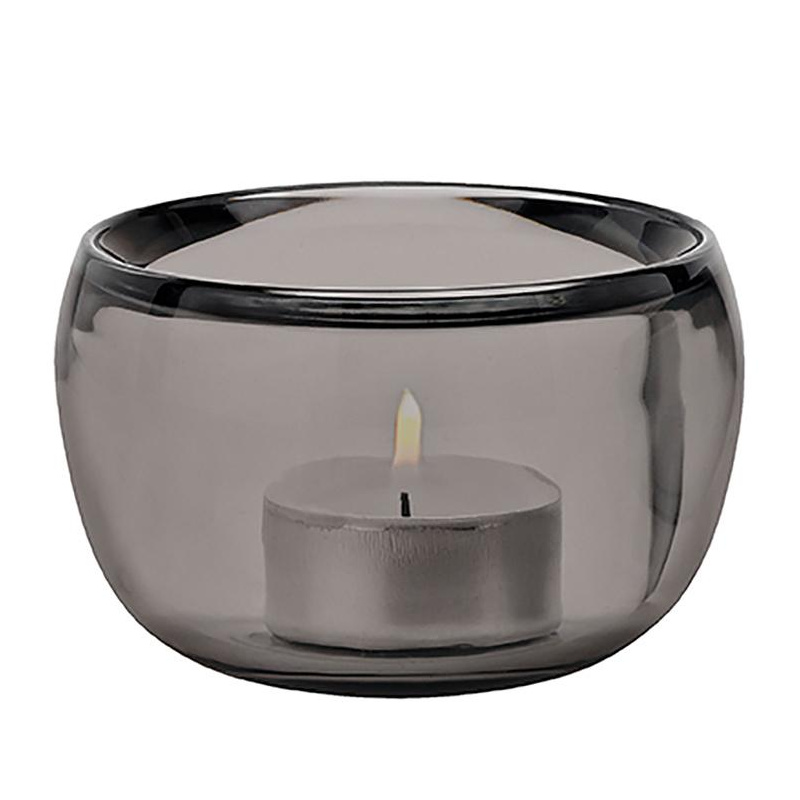 Stelton - Ora Teelichthalter - transparent/maschinell mundgeblasenes Glas/H 6cm/Ø 9cm von Stelton