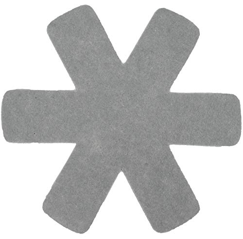 Steuber 3-TLG. Pfannenschutz grau, 100% Polyester, Beschichtungs-Schutz, schützt Pfannen vor dem Verkratzen, Kratzschutz von Steuber