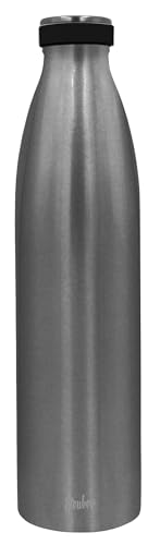 Steuber Thermoflasche 750 ml silber doppelwandiger Edelstahl auslaufsicher von Steuber