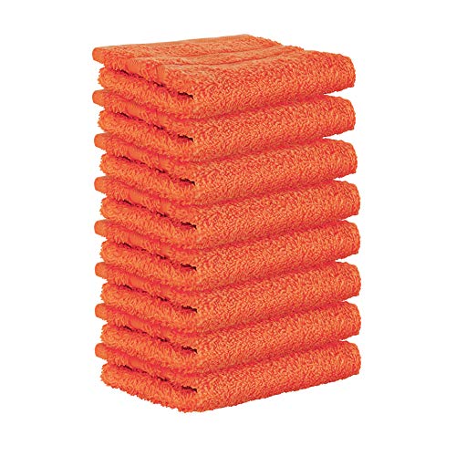 8 Stück Premium Frottee Waschandschuhe 15x21 cm in orange von StickandShine in 500g/m² aus 100% Baumwolle von StickandShine Inh. Christian Müller