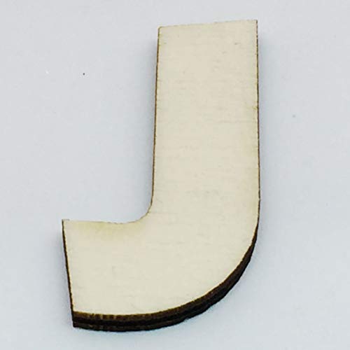 Sticker Design Shop Holz Buchstaben 4 oder 8 cm hoch Auswahl A-Z Deko Schrift Alphabet Wunschtext (4cm hoch, J) von Sticker Design Shop