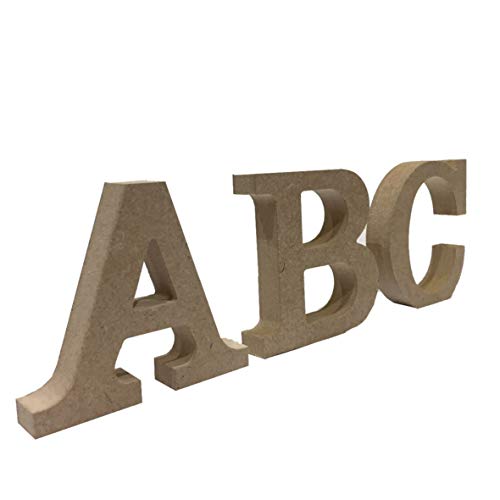 Sticker Design Shop MDF Holz Buchstaben 8 cm hoch Auswahl A-Z Deko Schrift Alphabet Wunschtext (W) von Sticker Design Shop