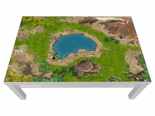 Stikkipix Dinoland Möbelfolie | LCG02 | passgenau für den Lack Spieltisch von IKEA (Möbel Nicht inklusive) von Stikkipix