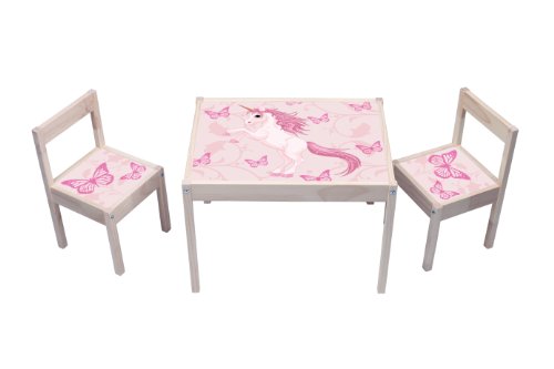 "Einhorn" Aufkleber - KA01 - (Möbel nicht inklusive) - Möbelsticker passend für die Kindersitzgruppe LÄTT von IKEA von Stikkipix
