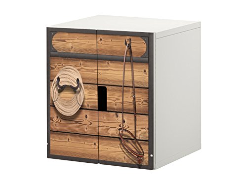 "Pferdewelt" Möbelfolie / Aufkleber - STK23 - passend für die Kinderzimmer Kommode / Schrank mit 2 Türen STUVA von IKEA - Bestehend aus 2 passgenauen Möbelfolien (Korpus 60 x 64 cm) Möbel Nicht Inklusive von Stikkipix