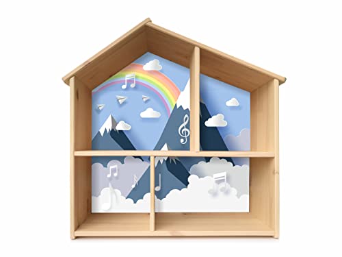 Rainbow Mountain Aufkleber | PHF07 | passend für das Puppenhaus FLISAT von IKEA (Puppenhaus nicht inklusive) | STIKKIPIX (Rainbow Mountain) von Stikkipix