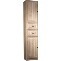 Badezimmer Hochschrank aus Eiche White Wash 200 cm hoch von Stilando