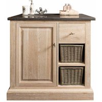 Unterbeckenschrank aus Eiche White Wash 90 cm von Stilando