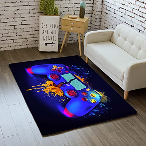 3D Bunt Gamepad Game Motiv Kinder Jungen Teppich Dekoration Schlafzimmer Kinderzimmer Wohnzimmer,Modern rutschfest Waschbar Flanell Kinderteppiche (Farbe 1,80×120 cm) von Stillshine.