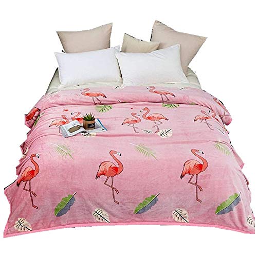 Kuscheldecke XL XXL Flauschige Wohndecke - Flamingo Stil Decke Warme Weiche Microfaser Fleecedecke Kinder/Erwachsener Kuscheldecke Tagesdecke Sofa Decke (Flamingo rosa, 120 x 200 cm) von Stillshine