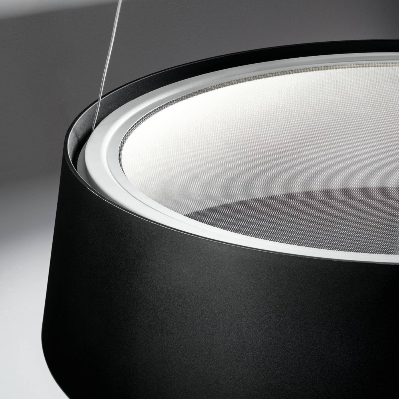 Stilnovo Oxygen LED-Hängeleuchte, schwarz, Ø 56 cm von Stilnovo