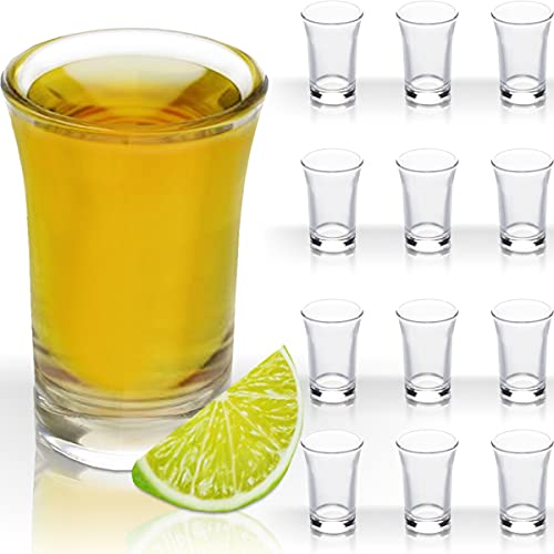 Set 12 Schnapsgläser - 4cl Shotgläser - Standfest extra dicker Boden - Spülmaschinenfest - Pinnchen Gläser für Tequila Wodka von Stimo