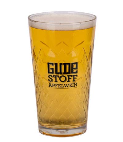 GUDE Stoff Glas Apfelweinglas Geripptes 0,25 Liter von Stoff-Kollektion