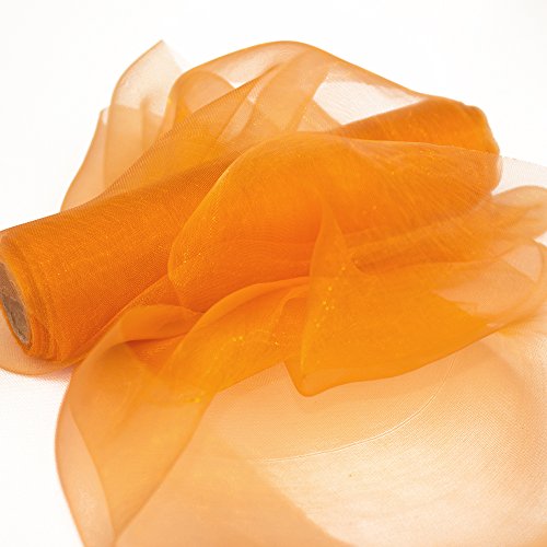 Stoff-Kollektion Organza Rolle Tischläufer 9m x 15cm (Orange) von Stoff-Kollektion