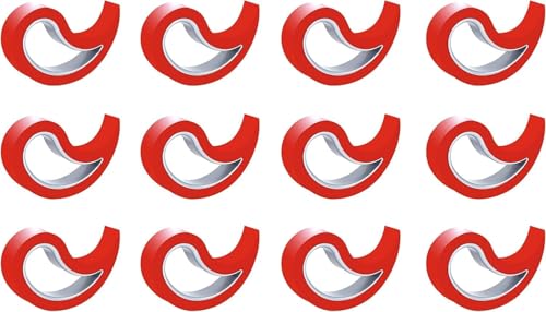 Stoppy, Stoppi, Fensterstopper, Türstopper, Türkeil, Türhaken, Fensterklammer, 12er Set (erhältlich in 4 Variationen) (Rot) von Stoppy