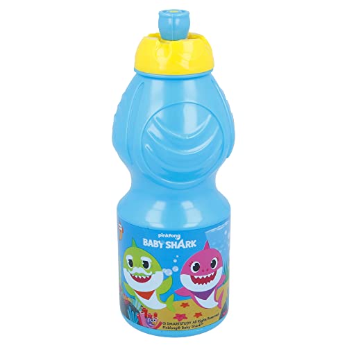 Baby Shark Kinder-Wasserflasche aus Kunststoff, auslaufsicher, 400 ml von Stor