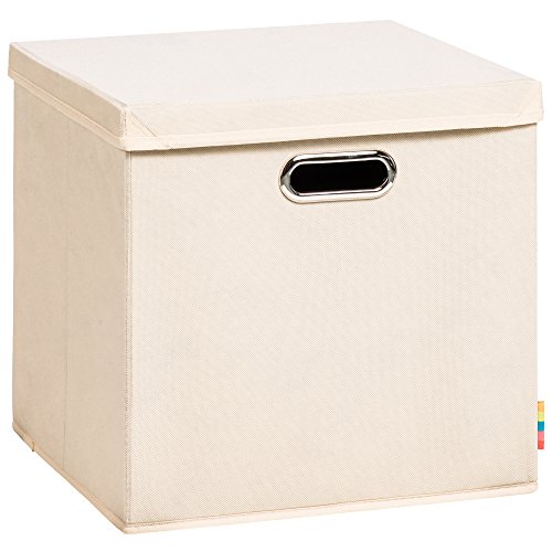 Storanda | Aufbewahrungsbox LEA + Deckel | Faltbox | Korb | 33x33x33 cm | Natur von Storanda