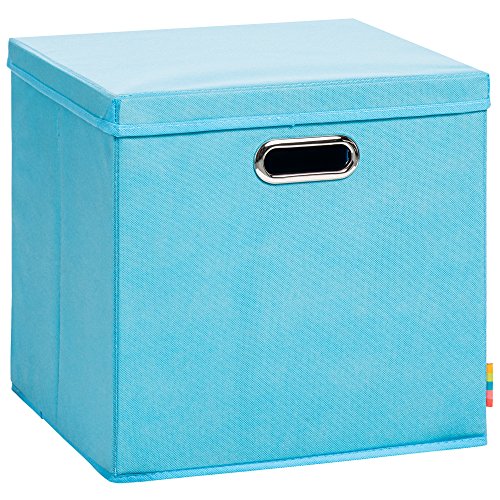 Storanda | Aufbewahrungsbox LEA + Deckel | Faltbox | Korb | 33x33x33 cm | Türkis von Storanda
