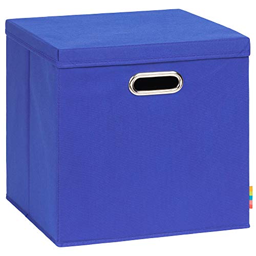 Storanda | Aufbewahrungsbox LEA + Deckel | Faltbox | Korb | 33x33x33 cm | Blau von Storanda