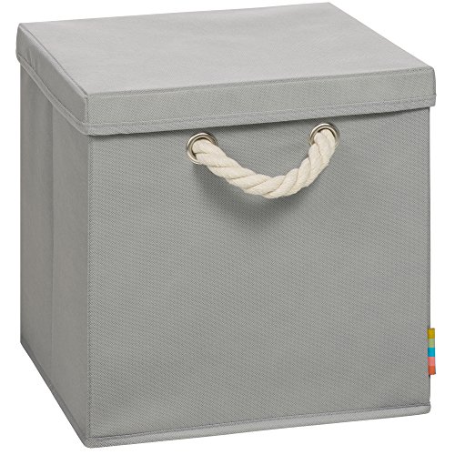 Storanda | Aufbewahrungsbox LEO + Deckel | Faltbox | Korb | 30x30x30 cm | (Grau) von Storanda