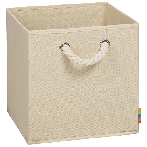 Storanda | Aufbewahrungsbox LEO | Faltbox mit Kordel | 30x30x30 cm | Natur von Storanda