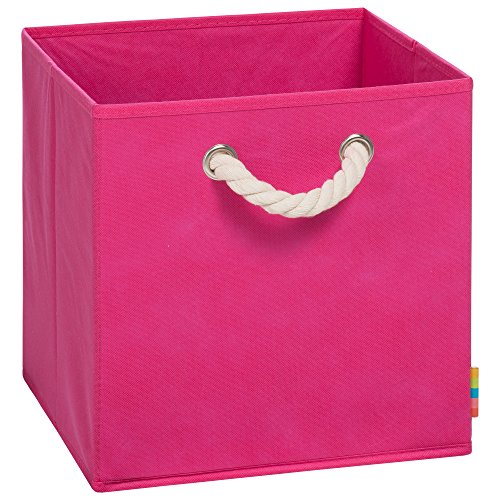 Storanda | Aufbewahrungsbox LEO | Faltbox mit Kordel | 30x30x30 cm (Pink) von Storanda