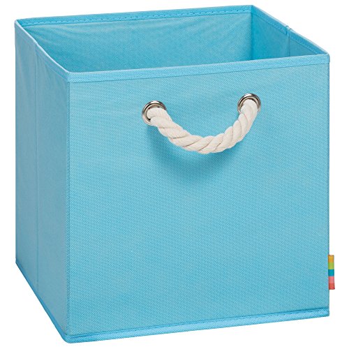 Storanda | Aufbewahrungsbox LEO | Faltbox mit Kordel | 30x30x30 cm | Türkis von Storanda