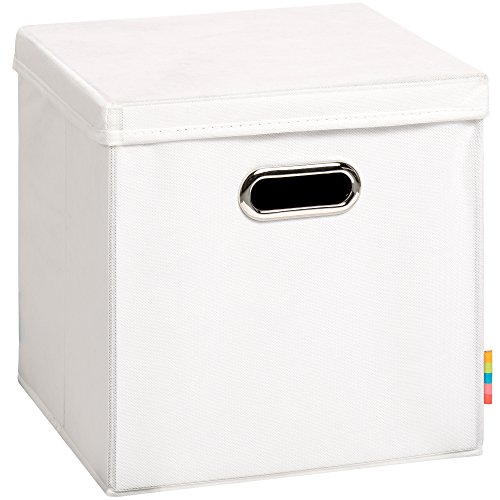 Storanda | Aufbewahrungsbox MIA + Deckel | Faltbox | Korb | 28x28x28 cm | Weiß von Storanda