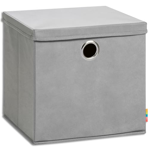 Storanda | Aufbewahrungsbox NEO + Deckel | Faltbox | Korb | 33x33x33 cm | Grau von Storanda