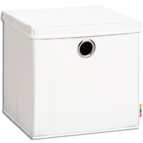 Storanda | Aufbewahrungsbox NEO + Deckel | Faltbox | Korb | 33x33x33 cm | Weiß von Storanda