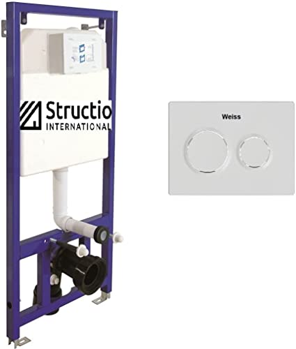 Vorwandelement Unterputz WC Unterputzspülkasten Spülkästen ECO Vorwandspülkasten Montageelement Hängewand Element+Drückerplatte (Drückerplatte 10) von Structio International