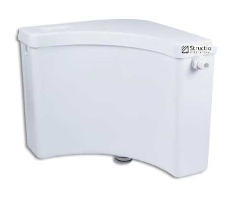 WC Eckspülkasten Kunststoff Tiefspülkasten Spülkasten für Toiletten Toilettenspülkasten Eck-Aufputzspülkasten Spülkasten AP-Spülkasten weiß von Structio International