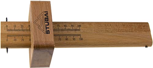 Stubai Streichmaß doppelt,Holz Skala Maßeinteil. 0-100 mm von STUBAI