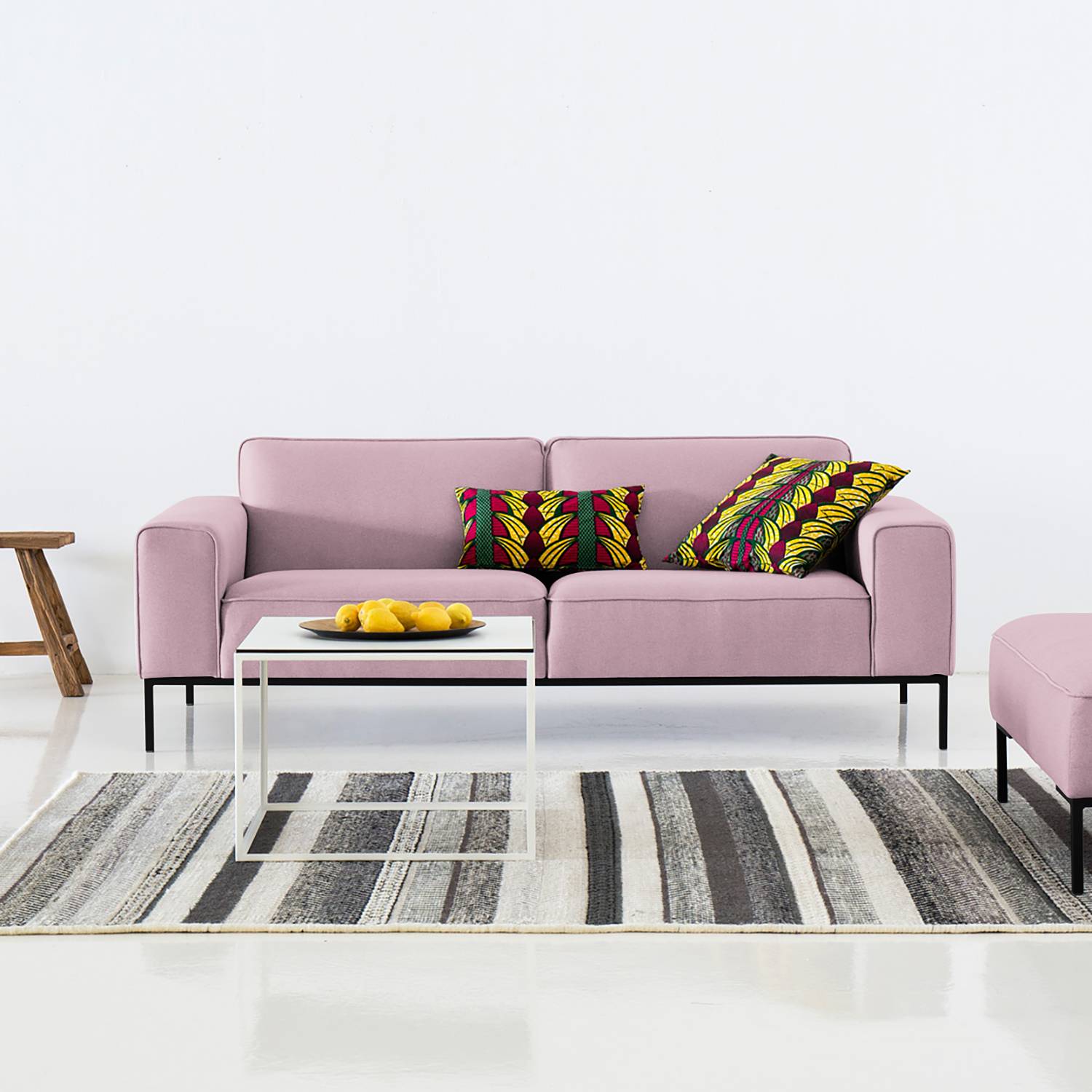 Studio Copenhagen Sofa Ampio 3-Sitzer Rosa Webstoff 205x77x93 cm von Lars Larson