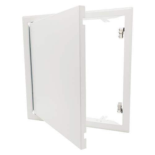 Revisionsklappe Premium 40x40 cm mit Schnappverschluss - 400x400mm Revisionstür weiß push to open | Revisionstür Stahl weiß pulverbeschichtet von StudioGreenGlobal