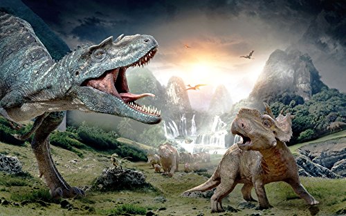 Stukk Dinosaurier-Predator-Szene, Bild, Kunstposter, Größe A0 (841 x 1189 mm) von Stukk