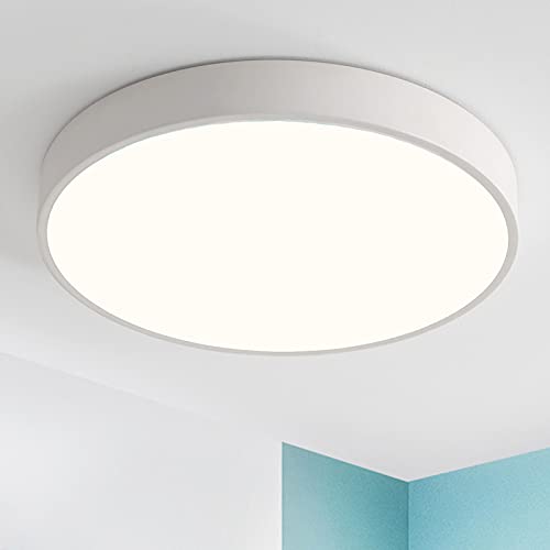 Style home 36W Deckenleuchte Deckenlampe LED Kinderlampe, Warmweiß 3000K, ultra dünne Lampe für Wohnzimmer Schlafzimmer Küche Diele Büro, Ø40x4cm (Weiß) von Style home