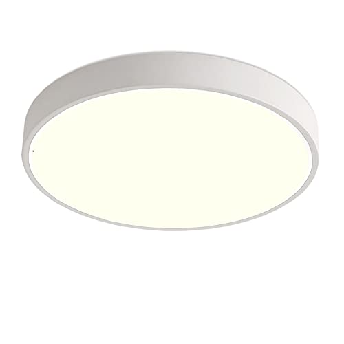 Style home LED Deckenlampe Deckenleuchte 12W Warmweiß 3000K für Diele Küche Wohnzimmer Büro Ø23x5cm Weiß (A001-12WW-W) von Style home