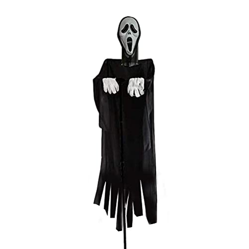 Ghostface Scarecrow - Scream Scarecrow Halloween Dekoration, Scary Hanging Ghost, Vogelscheuche im Wind wiegend für Festliche Atmosphäre im Freien Horror Requisiten von Stylebest