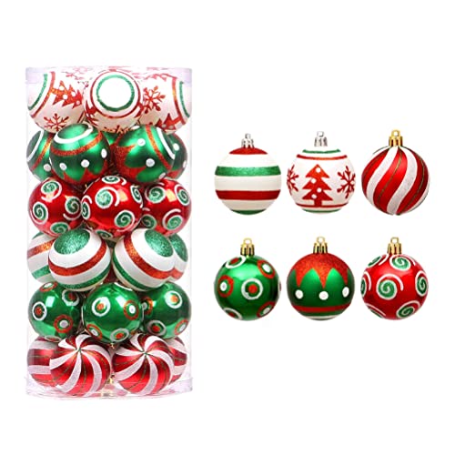 Stylebest Christbaumkugeln, 6cm Weihnachtskugel Ornamente 30 Stück bruchsichere Christbaumkugeln für 2021 Weihnachtsfeiertage Hochzeiten Party von Stylebest