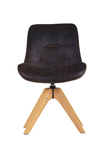 Stylefurniture Sessel, drehbar, braun antik, B55 T60 H86 von Stylefurniture