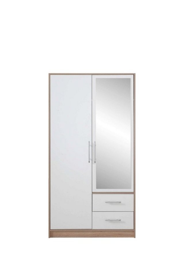 99rooms Garderobenschrank Egon (Kinderschrank, Mehrzweckschrank) mit Einlegeboden und Schubladen, wahlweise mit Spiegel, viel Stauraum, FSC-Zertifizierung, Modern Design von 99rooms