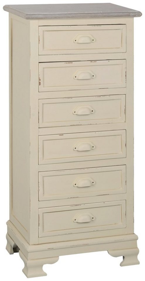 99rooms Highboard Pesaro Pappel Creme Hellbraun (Kommode, Standschrank), aus Massivholz, variabel stellbar, mit Schubladen, Landhausstil von 99rooms