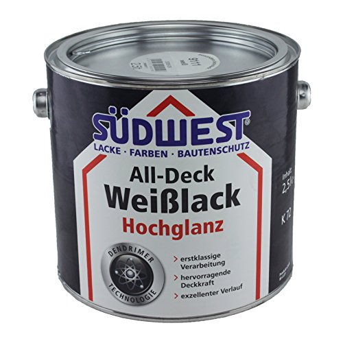 Südwest All-Deck Weißlack 2,5 Liter Hochglanz von Suedwest Verlag